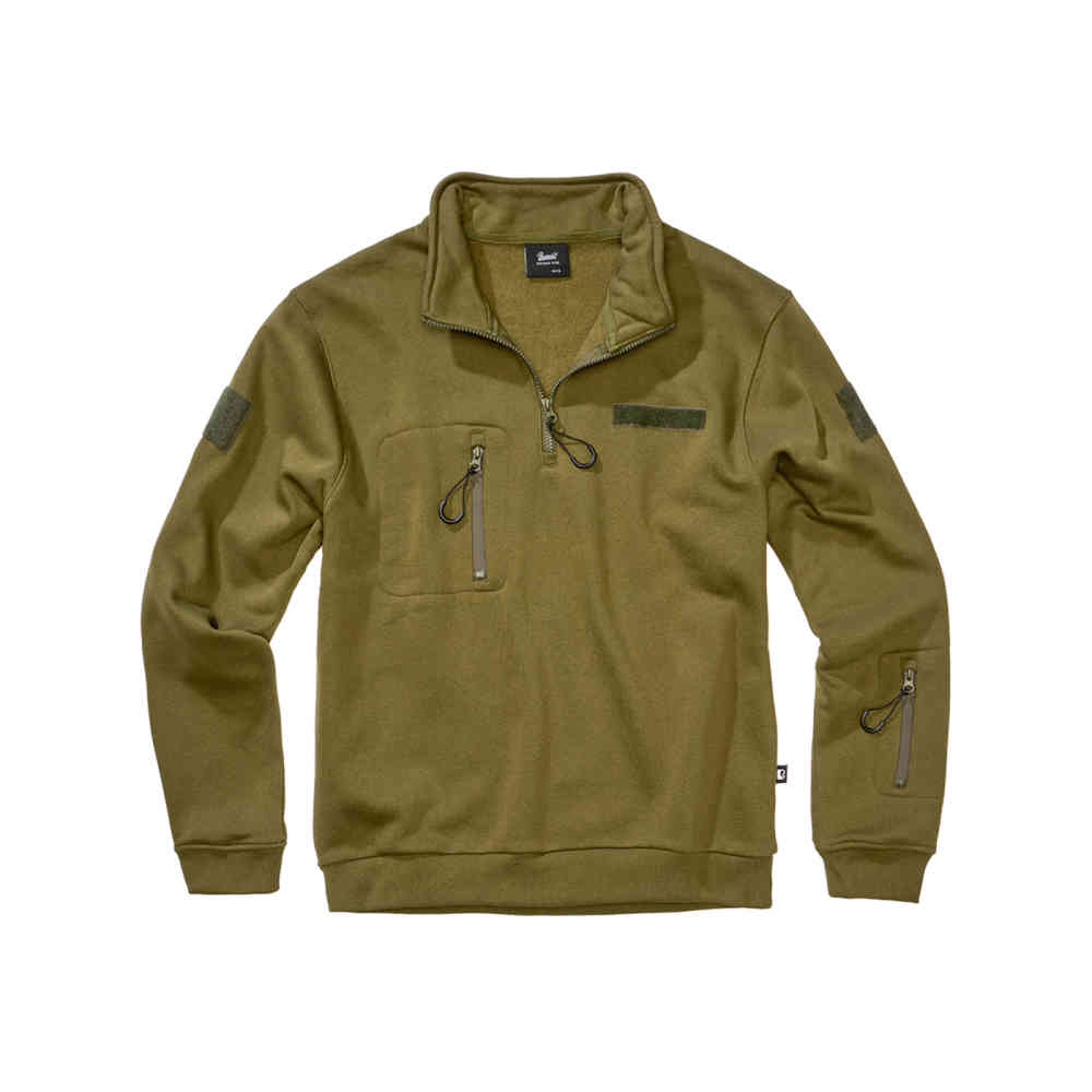 Brandit - Tactical Sweat Troyer Sweatshirt - OlivgrÃ¼n